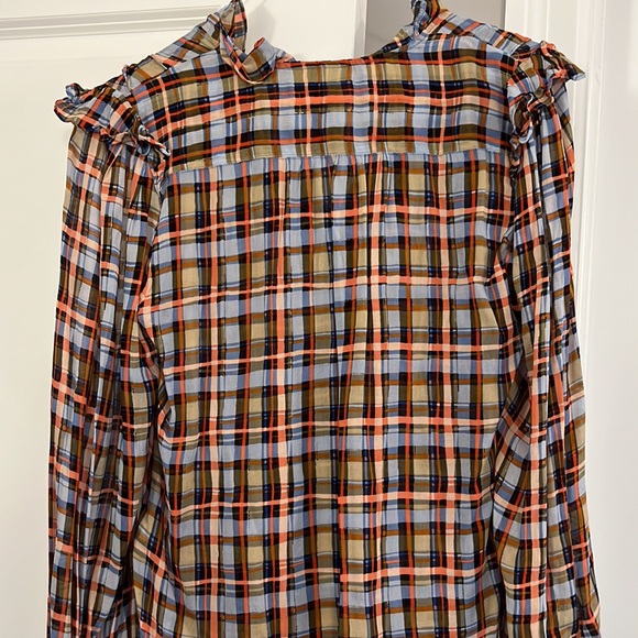 Cute Maeve plaid silk top from Anthropologie - Picture 2 of 3